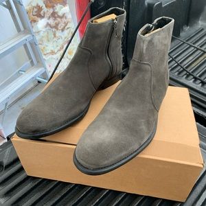 ASOS Grey Suede Zip up Boot